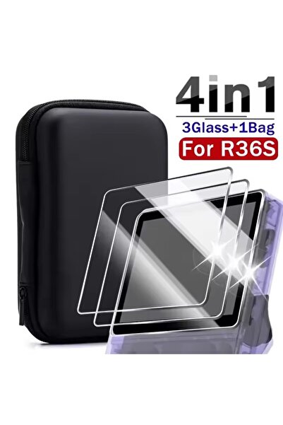 Choice1 4 IN 1-B 3 IN 1 Carrying Storage Case with Tempered Glass Screen Prot...