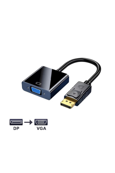 Choice DP To VGA-Black 1080P DP to VGA Converter DisplayPort Male to VGA Fema...