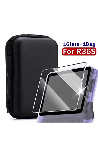 Choice3 2 IN 1-B 3 IN 1 Carrying Storage Case with Tempered Glass Screen Prot...