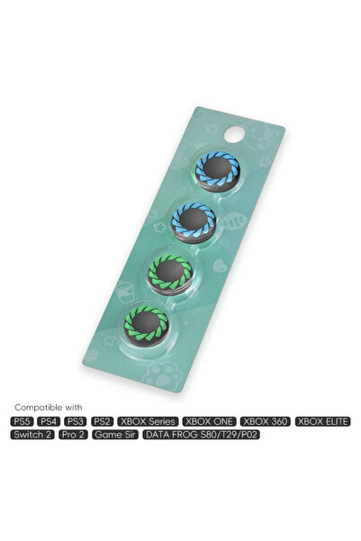Choice4 GR2BU2 4PCS Silicone Gel Thumb Grips Cover For PS5/PS3/PS4 For XBOX O...
