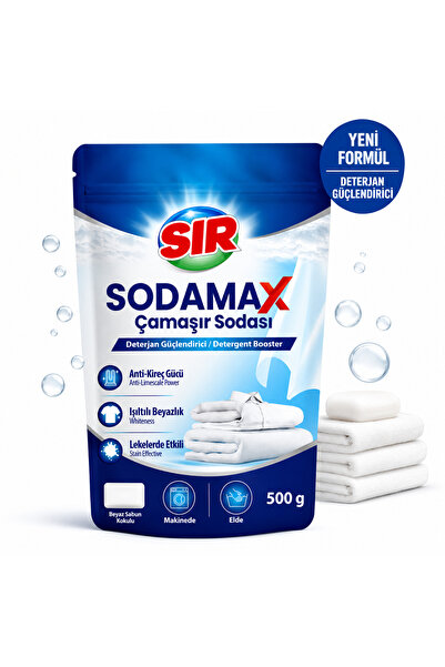 Sır Sodamax Çamaşır Sodası 500 g Deterjan Güçlendirici | Anti Kireç | Leke Pe...