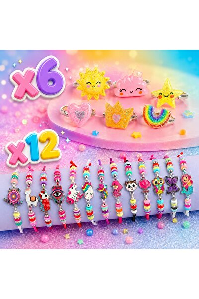Allvo Kit de cusut din pâslă DIY: Broderie din pâslă + Brățări + Inele