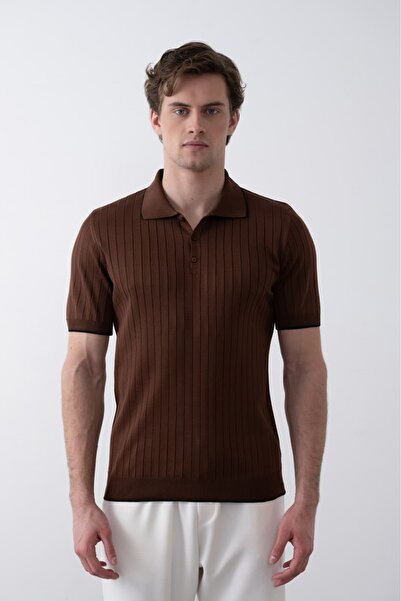 duo fideles Men's Self-Drawn Patterned Corduroy Shirt