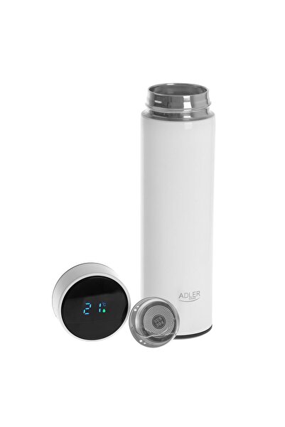 adler Termos LED de 473ml cu afișaj de temperatură pentru cafea, ceai, mașină