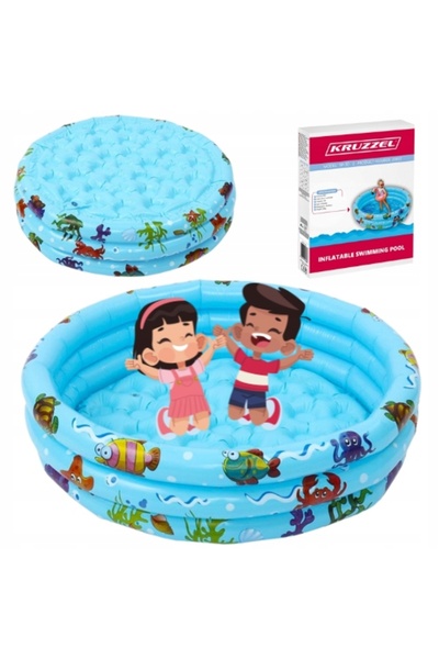 KRUZZEL Piscină gonflabilă pentru copii și accesorii