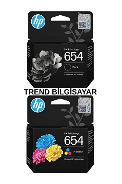 HP 654 7FP39UE-7FP38UE Siyah-Renkli Orijinal Kartuş