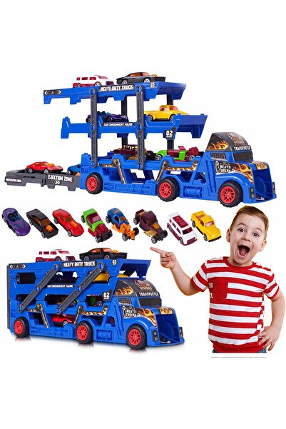 NO BRAND MAȘINĂ CAMION MARE CU REMORCĂ JUCĂRIE PENTRU COPII GARAJ DE PARTECUR...
