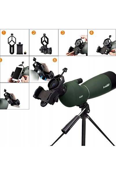 NO BRAND Svbony Sv28 20-60X60 Lunetă terestră, Telescop monocular cu prismă Bak4