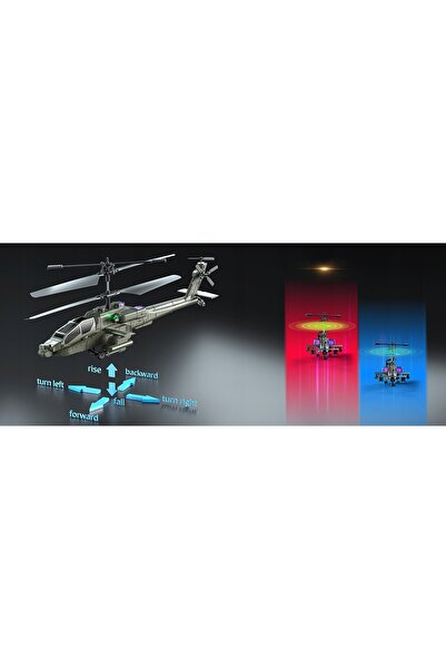 NO BRAND Elicopter RC 2.4G, Aeronavă Telecomandată, cu LED, 2×Baterii