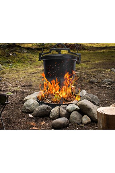 NO BRAND Vas emailat de camping pentru focar de vânătoare 4L, ustensile de gătit