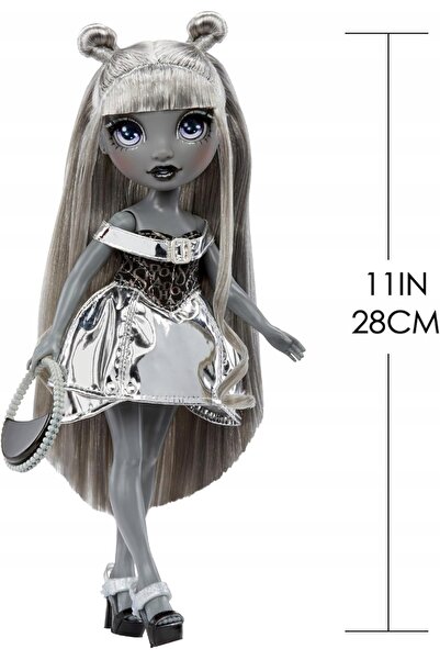 NO BRAND Lalka Luna Madison 28 cm Geantă stil metalic gri