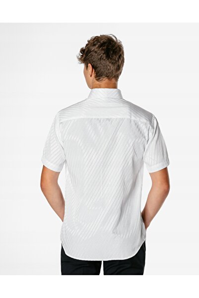 NO BRAND Cămașă elegantă business casual pentru bărbați, 100% bumbac, mânecă ...