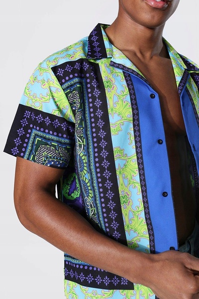 NO BRAND G14l002 boohoo cămașă netedă cu model simplu xs