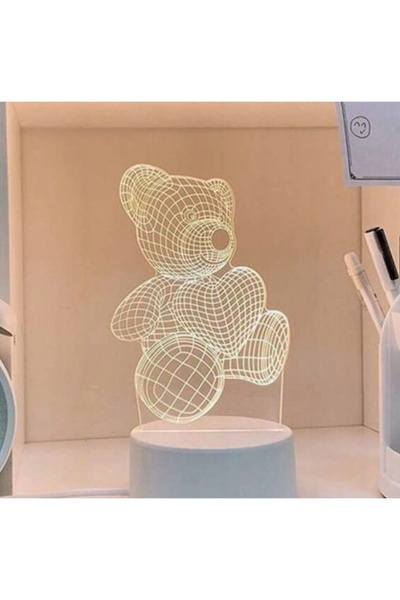NO BRAND Lampă de veghe drăguță 3D în formă de urs, decorativă pentru dormito...