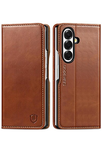 NO BRAND Husă din piele naturală Shieldon pentru Samsung Galaxy Z Fold7 Rfid ...