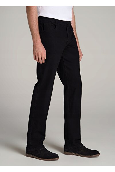 NO BRAND Blugi bărbați negri, croială dreaptă, Hunter 210/1 W42L32