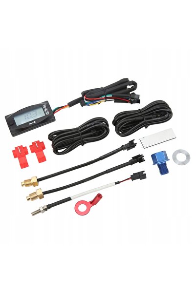 NO BRAND Indicator 4 în 1 pentru motocicletă, voltmetru și termometru DC 12V