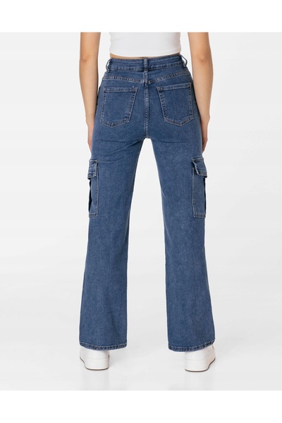 NO BRAND Pantaloni largi Swede Bell Bottoms Cargo pentru femei cu picior larg...
