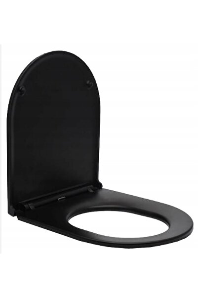 NO BRAND Aveeo Opal Slim Negru Duroplast Capac de toaletă