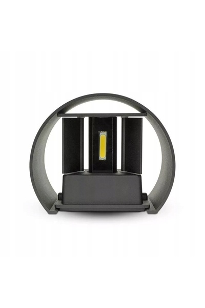 NO BRAND Lampă de perete de grădină V-Tac, neagră, cu sursă LED integrată de 5 W