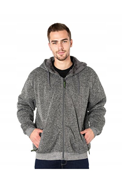 NO BRAND Hanorac gros și călduros pentru bărbați, căptușit cu fleece, cu glug...
