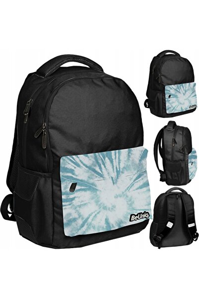 NO BRAND Rucsac școlar cu multiple compartimente Paso Negru, Albastru