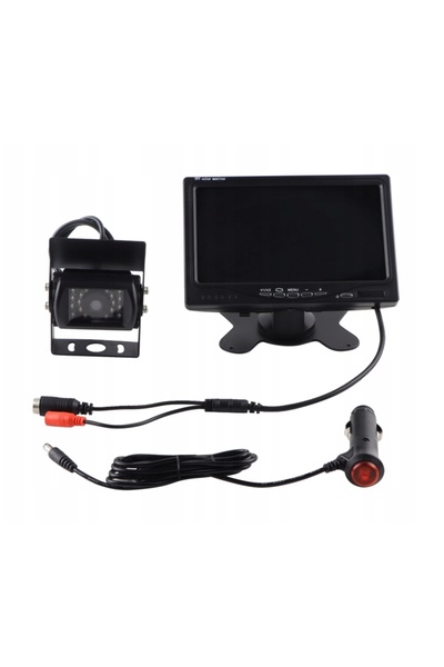 NO BRAND Kit cameră de marșarier 12/24V pentru camion, autobuz, tractor, cu m...