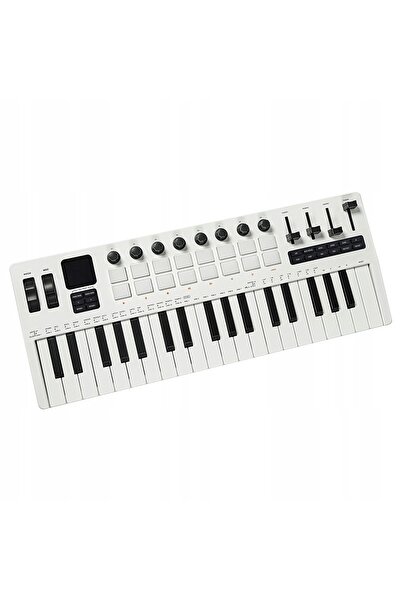 NO BRAND Claviatură M-vave MIDI cu 37 de clape, cu 16 lumini RGB și sensibili...