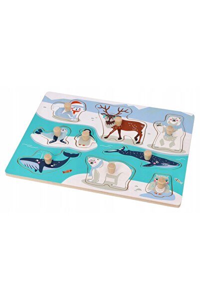 adam toys Puzzle cu mânere Animale arctice reni