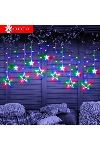 Electomania Lumini LED tip perdea cu stele, Lumini de Crăciun, Lumini pentru ...