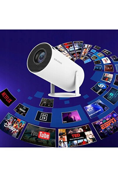 NO BRAND Proiector 2025 NOU FULL HD 4K WiFi Pilot Android TV HY300 PLUS LED