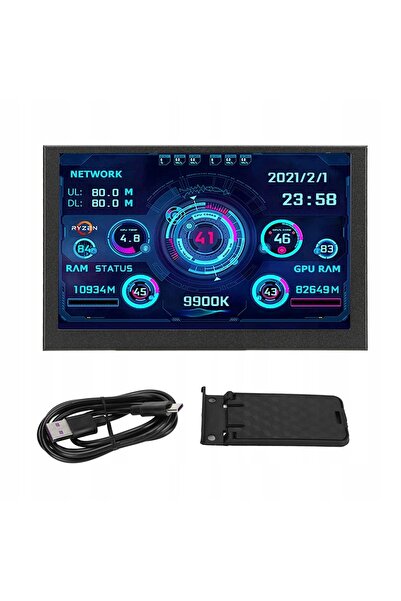 NO BRAND Ecran de afișare IPS USB de 5 inch, monitor extensibil LCD pentru CP...