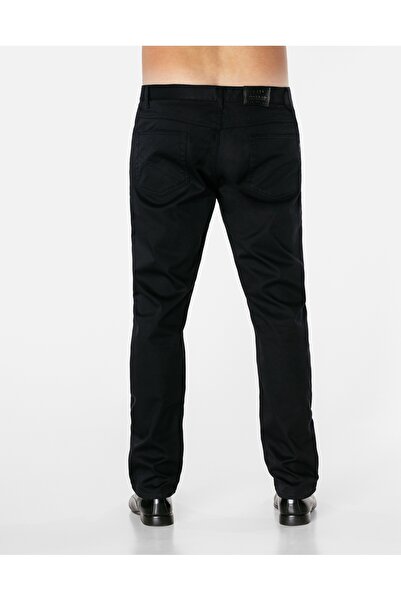 NO BRAND Pantaloni călduroși pentru bărbați, blugi negri căptușiți cu fleece ...