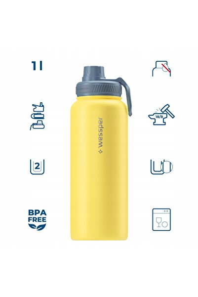 Wessper Termos B3 THERMOSTEEL din oțel pentru băuturi, MARE 1l