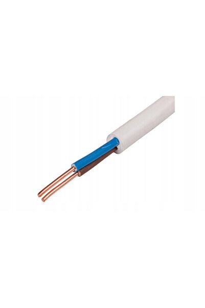 NO BRAND Cablu Ydy 2X2,5 450/750V Fir rotund alb Rolă 100m
