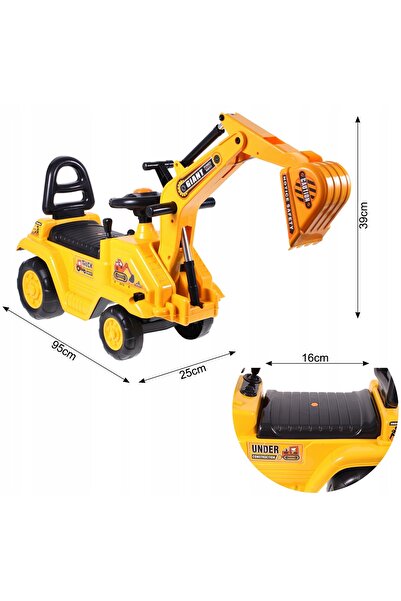 NO BRAND Excavator de jucărie cu împingător și lopată mobilă pentru copii, pe...
