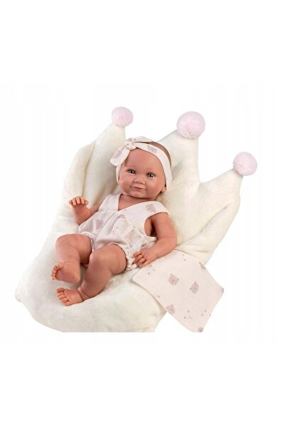 Llorens LALKA WINYLOWA BOBAS NICA în rochie albă 40CM