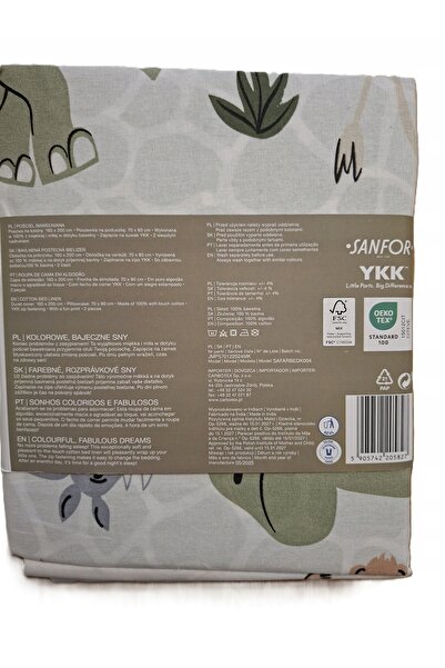 NO BRAND Lenjerie de pat din bumbac 160x200 cm Zoo Safari