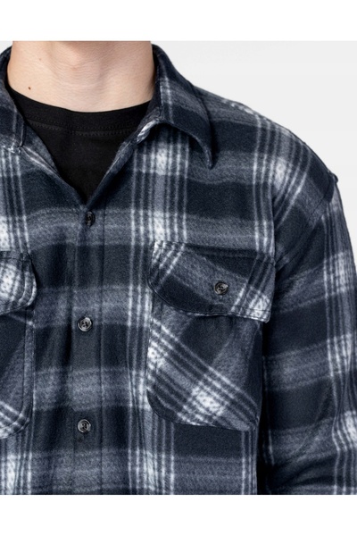 NO BRAND Cămașă călduroasă din fleece 8014-05 2XL/3XL