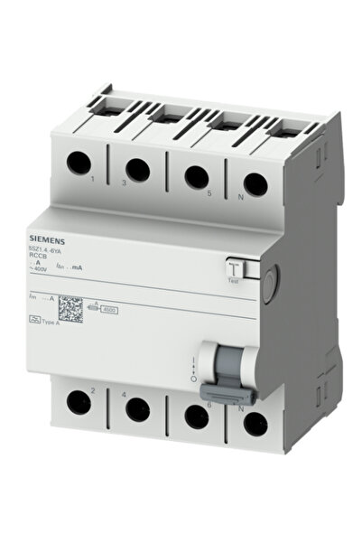 Siemens 5SZ1644-6YA Trifaze Kaçak Akım Koruma Rölesi 300mA 40A 3 Faz + N