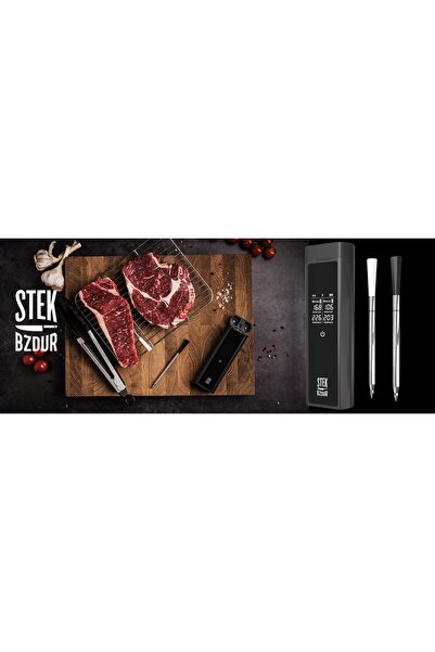 NO BRAND 2x Termometru de bucătărie fără fir, digital, pentru carne și friptu...