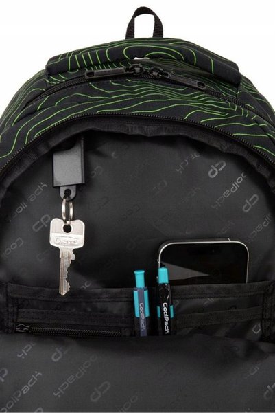 NO BRAND Rucsac școlar cu multiple compartimente Coolpack, Negru, Nuanțe de v...