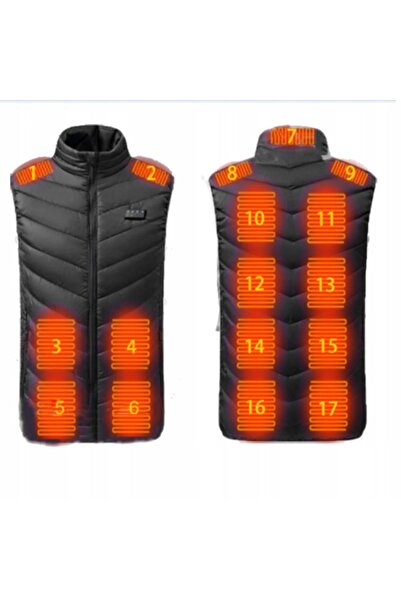 NO BRAND Vestă electrică termică încălzibilă unisex, mărimea L, fără mâneci, USB