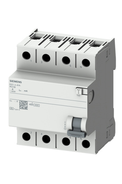 Siemens 5SZ1342-6YA Trifaze Kaçak Akım Koruma Rölesi 30mA 25A 3 Faz + N