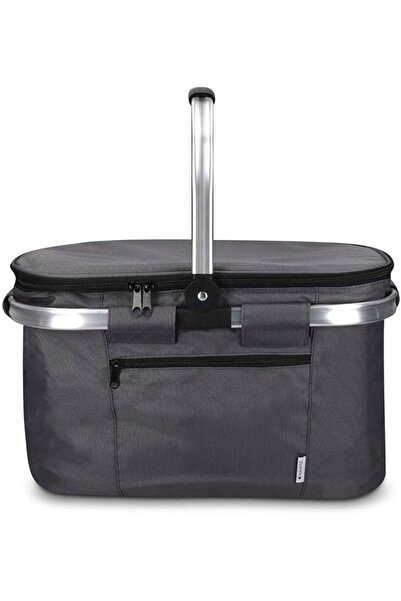 NO BRAND Geantă de picnic pliabilă Navaris cu mâner, 27 L, Negru
