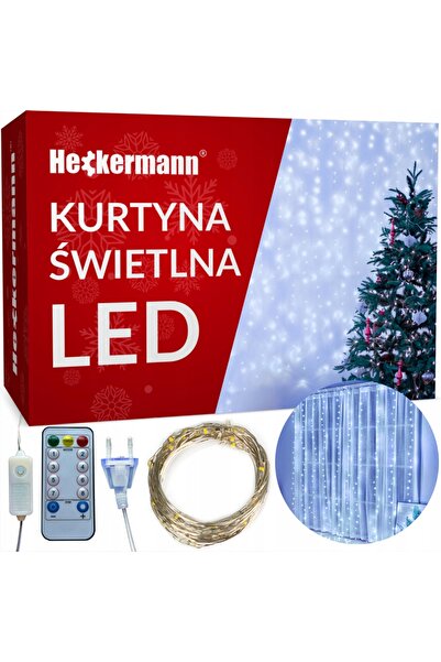 Heckermann Perdea luminoasă LED 3x3, 300 de lămpi, Ghirlandă luminițe de Crăc...