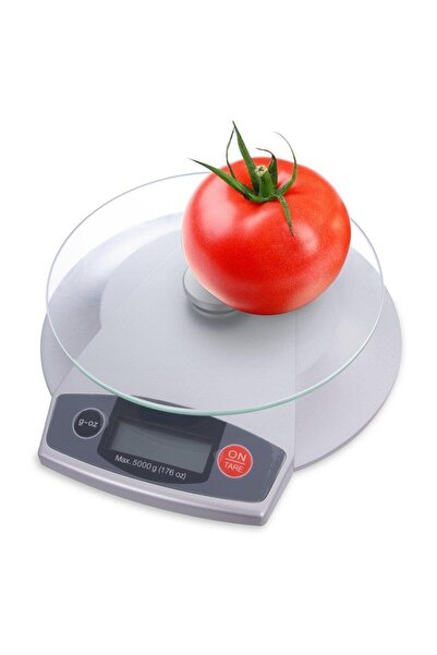 Orion Cântar de bucătărie electronic din sticlă, fără vas, 5 kg, cu afișaj LC...