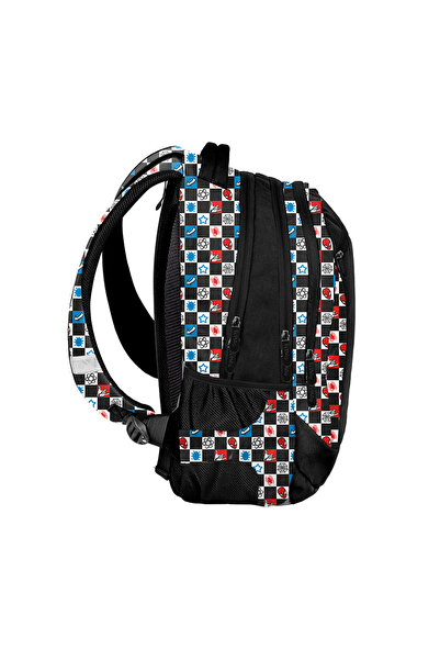 NO BRAND Rucsac școlar Spider-Man Paso cu multiple compartimente, Negru, Mult...