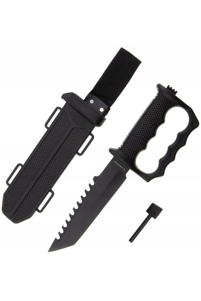 NO BRAND Cuțit tactic militar cu protecție pentru degete + Extractor + Fierăs...