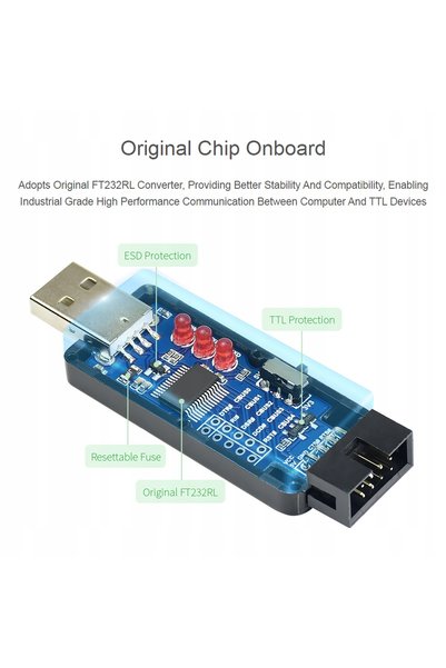 NO BRAND USB la TTL - Convertor industrial USB-UART Ft232Rl cu suport multi-s...
